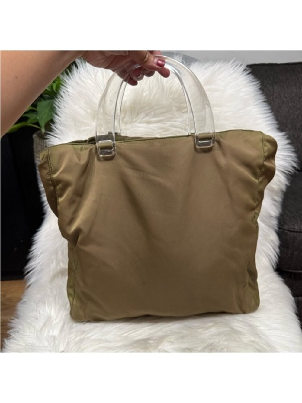 Authentic Prada Nylon Tote Hand Bag